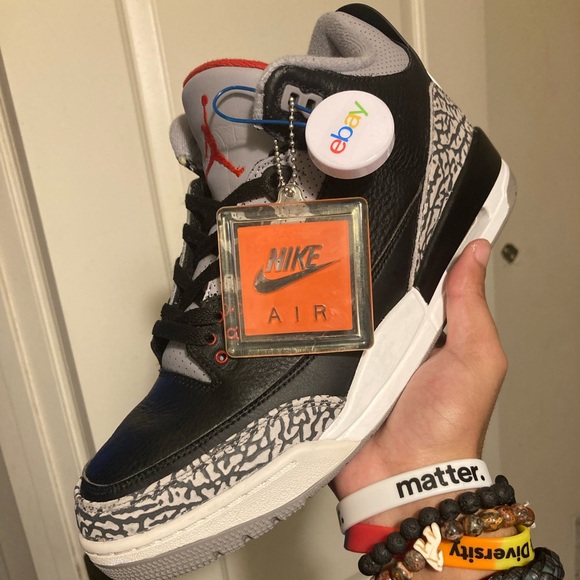ebay jordan 3 black cement